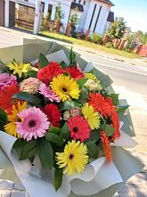 Букет цветов из:  Герберы #REPLACE_PRED# Краснозатонский